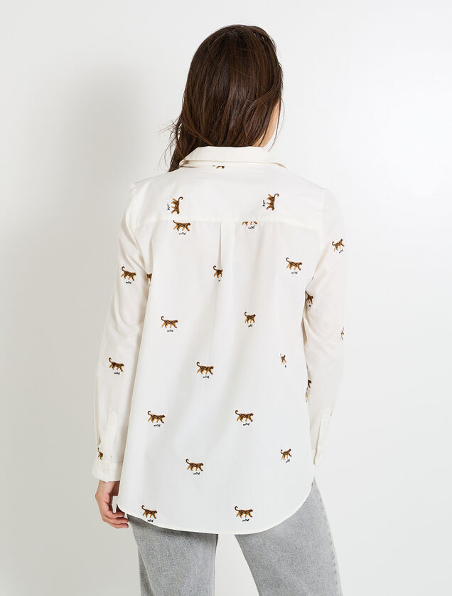 Chemise imprimé léopard femme