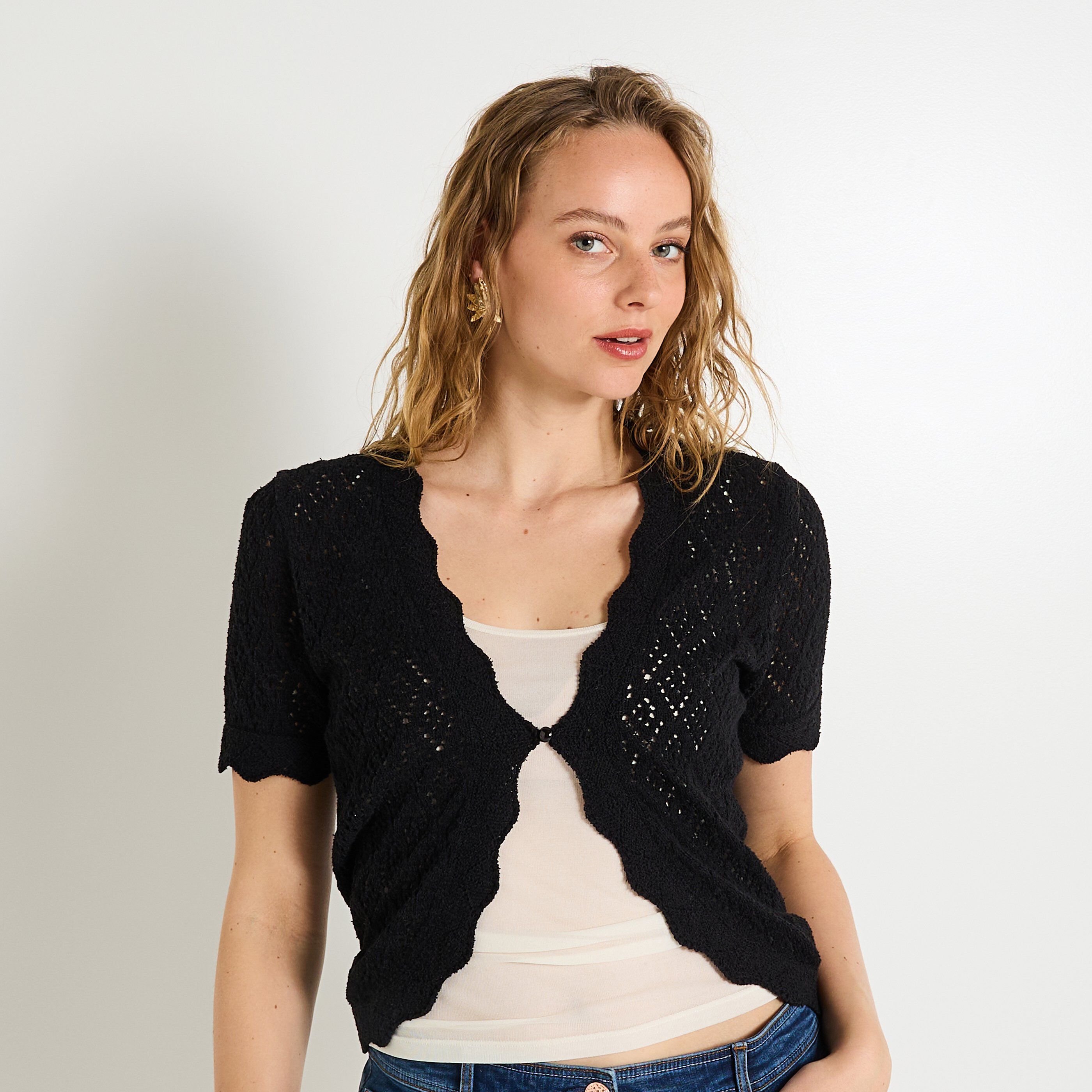 Gilet manches courtes femme