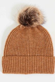 Bonnet pompon femme