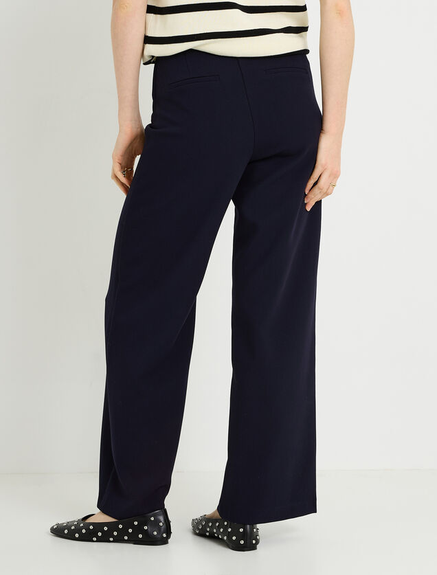 Pantalon large &agrave; pont femme