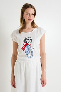 T-shirt col rond femme