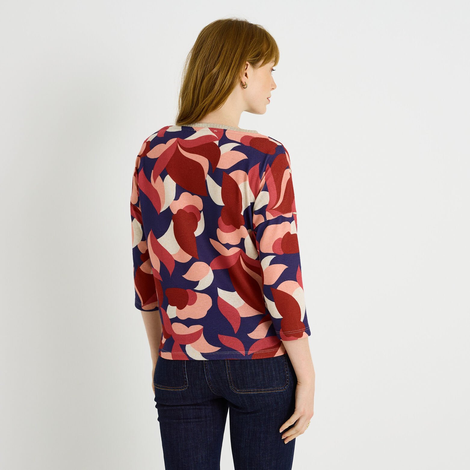 T-shirt imprimé fleuri femme