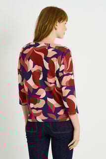 T-shirt imprimé fleuri femme