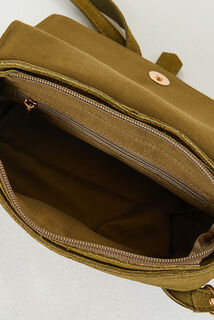 Sac rabat croute de cuir femme