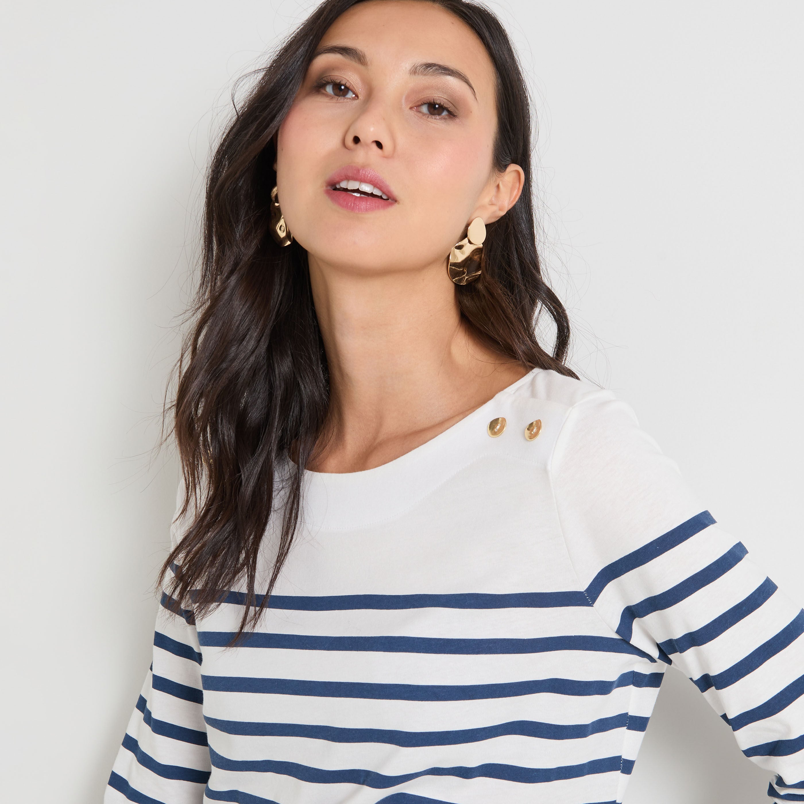T-shirt col bateau femme