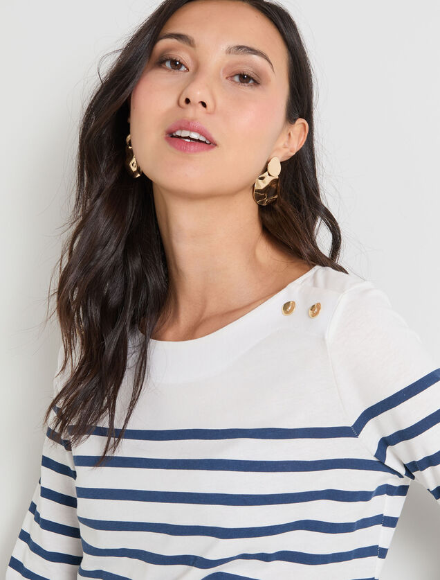 T-shirt col bateau femme