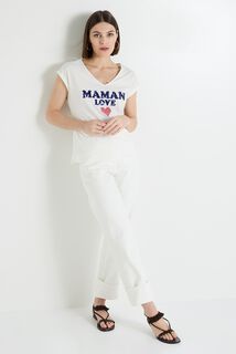 T-shirt col V femme