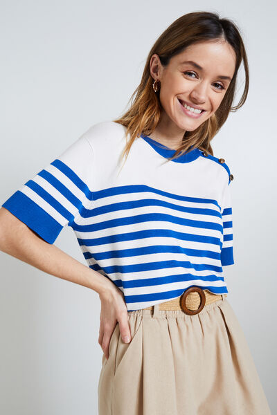 Pull manches courtes femme