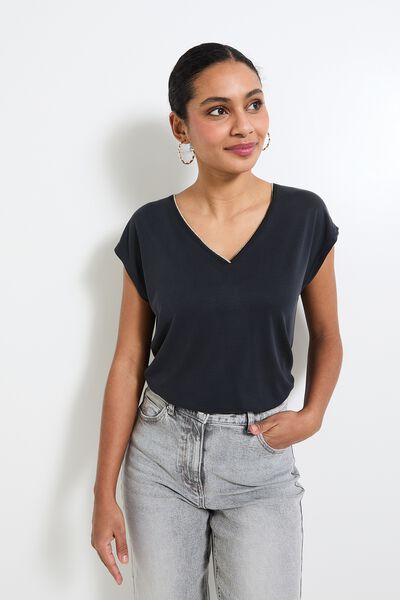 T-shirt col V femme