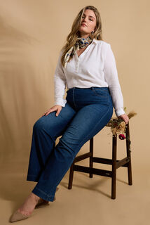 Blouse en coton et lin femme 