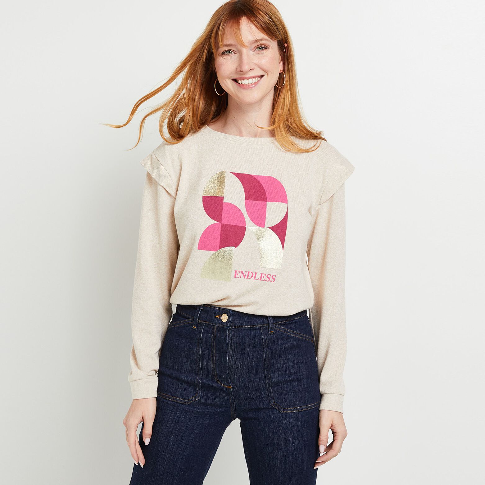 Sweat avec épaulettes femme