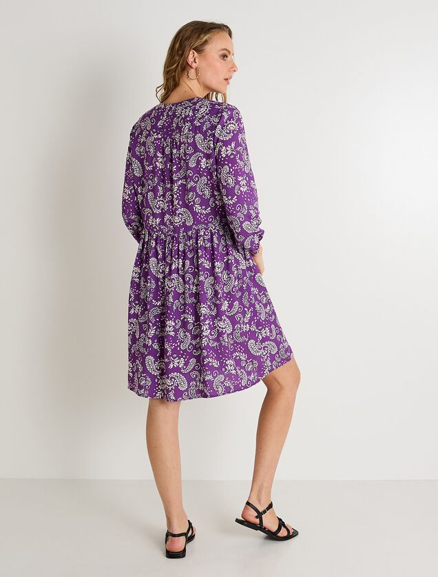 Robe fluide imprimée femme