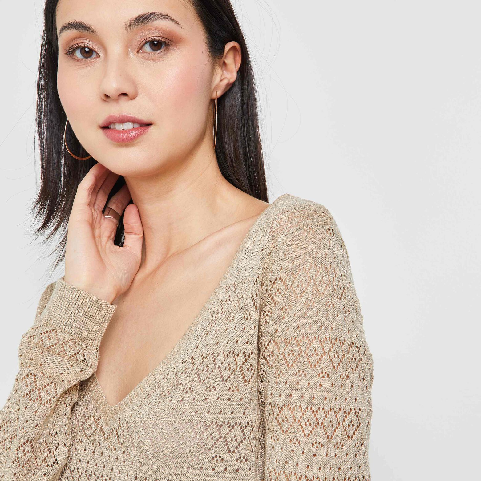 Pull ajouré femme