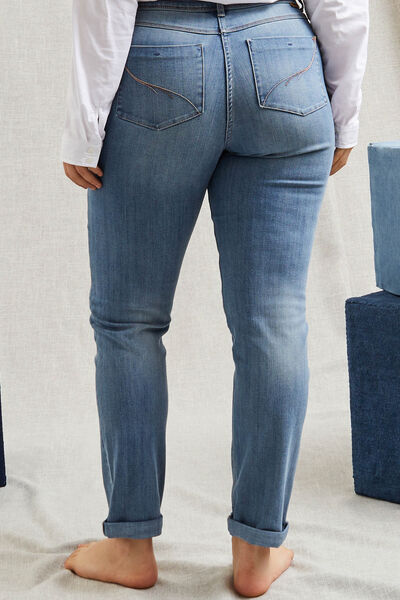 Jean raccourci taille haute HANOI femme