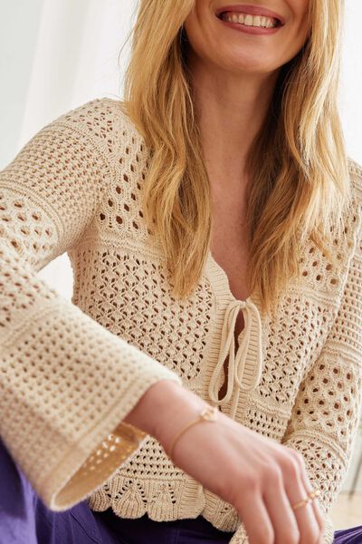 Gilet ajouré femme