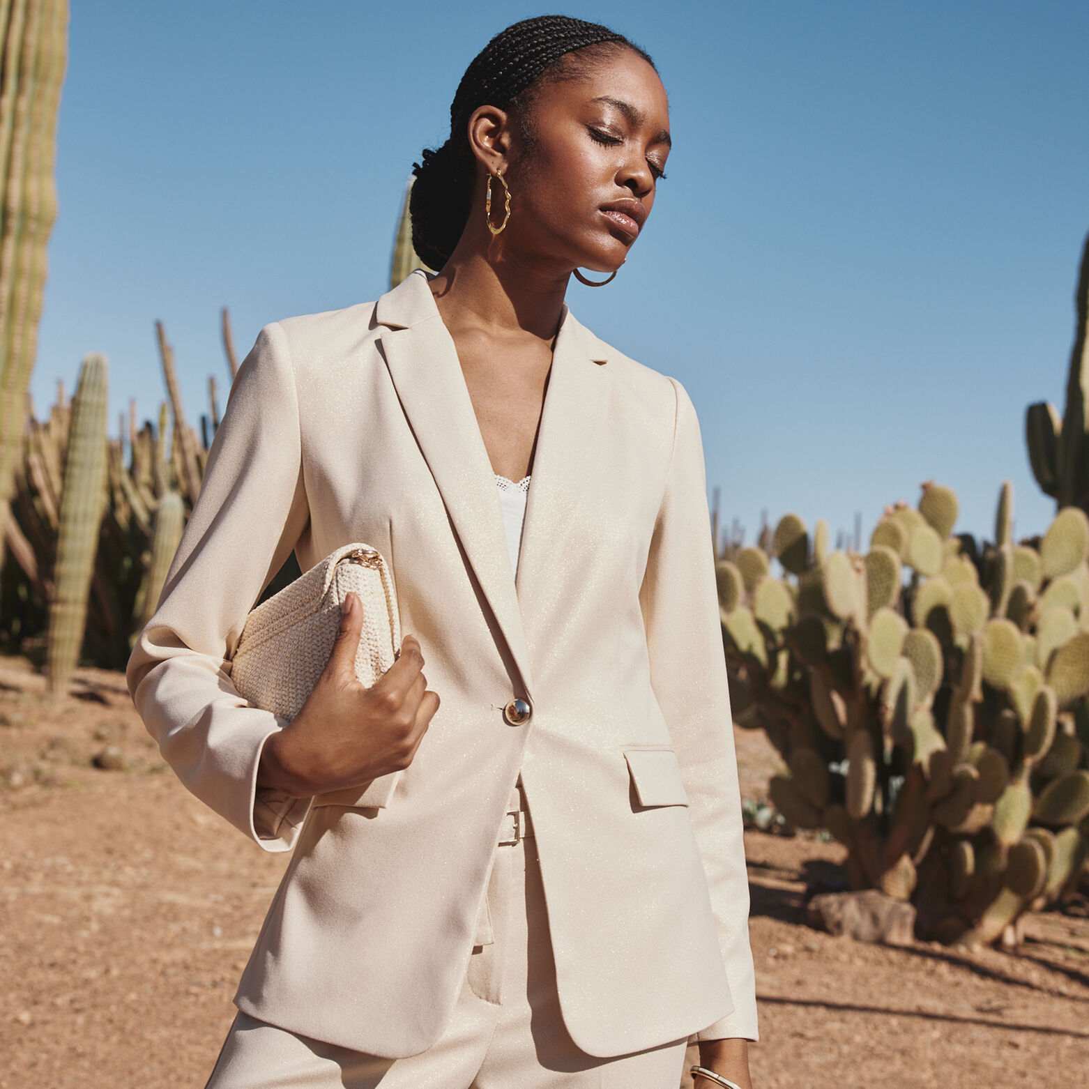 Blazer effet pailleté femme
