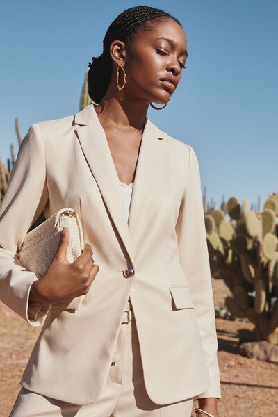 Blazer effet pailleté femme