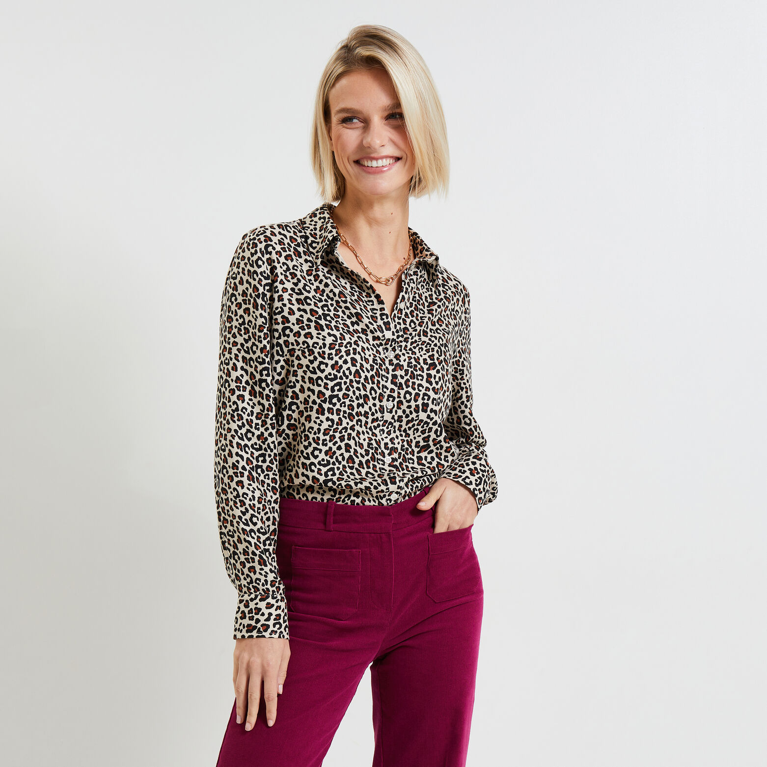 Chemise imprimée femme