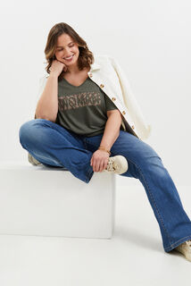 Tshirt col V femme