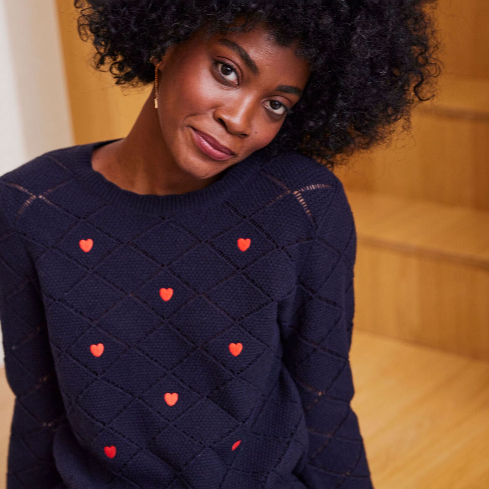 Pull ajouré fantaisie femme