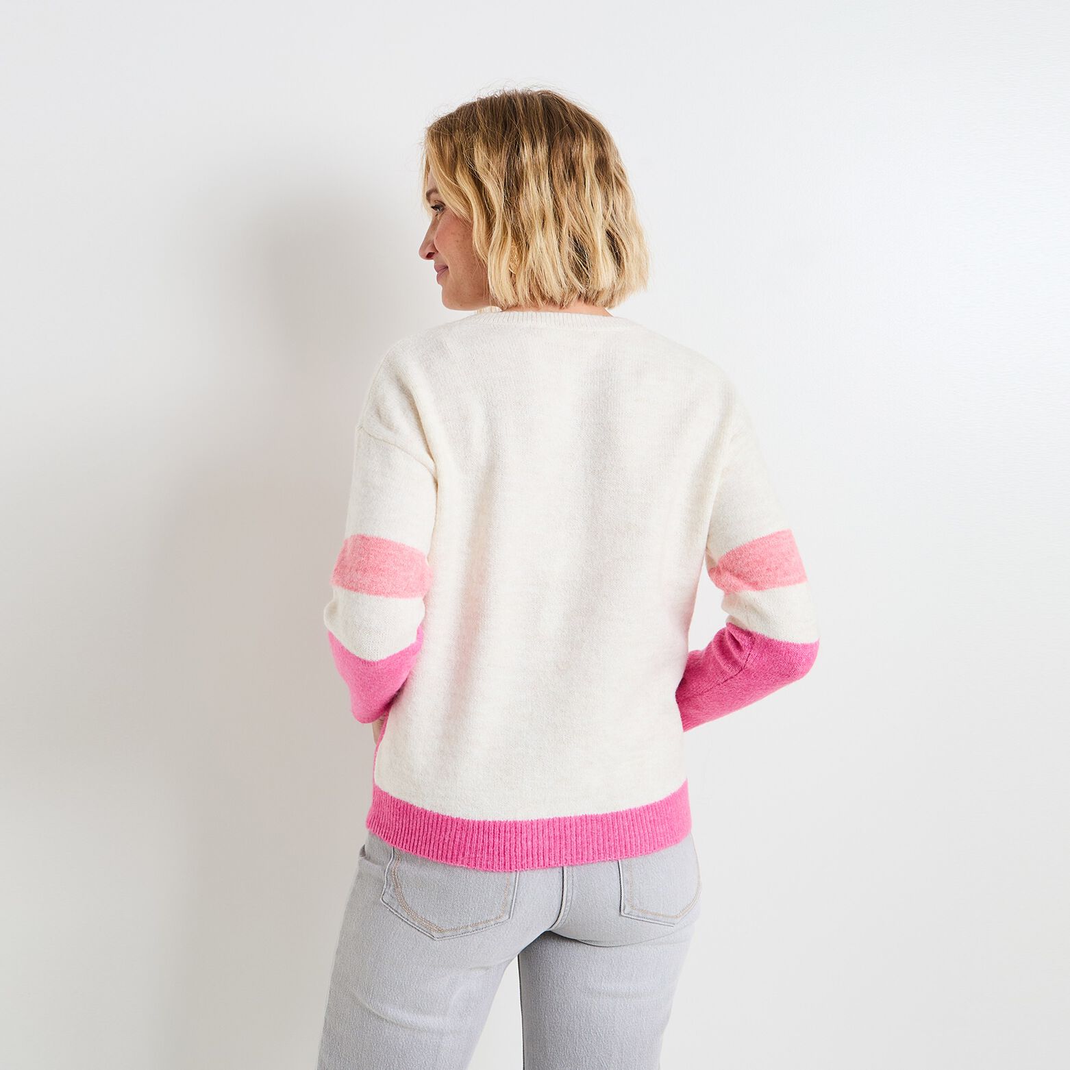 Pull col rond femme