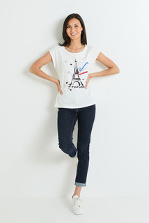 Tshirt print femme