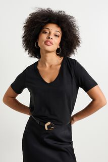 T-shirt col V femme