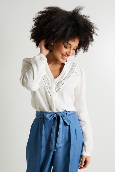 Chemise en gaze de coton femme