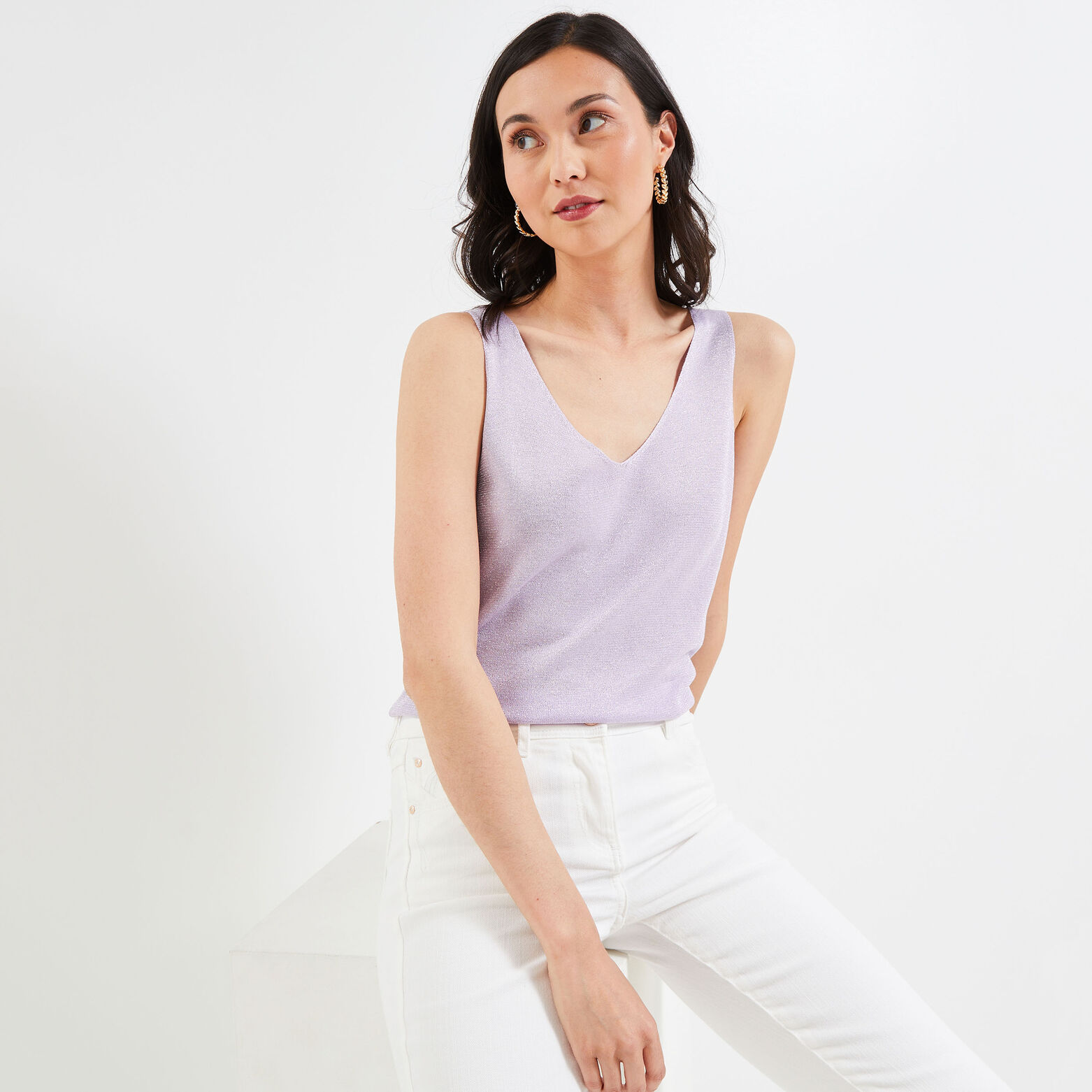 Débardeur lurex femme