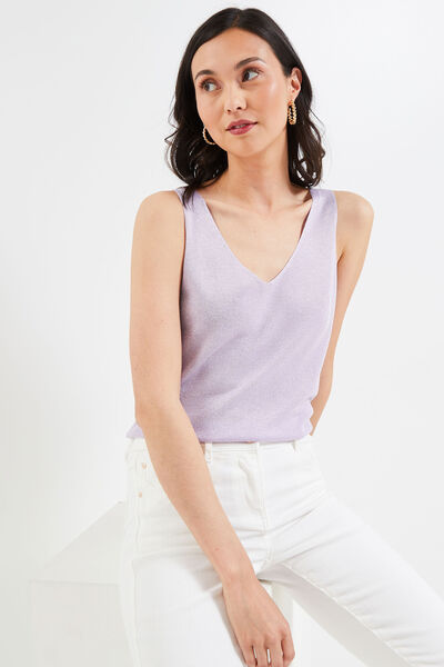 Débardeur lurex femme