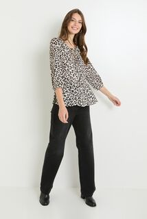 Blouse imprimé léopard femme