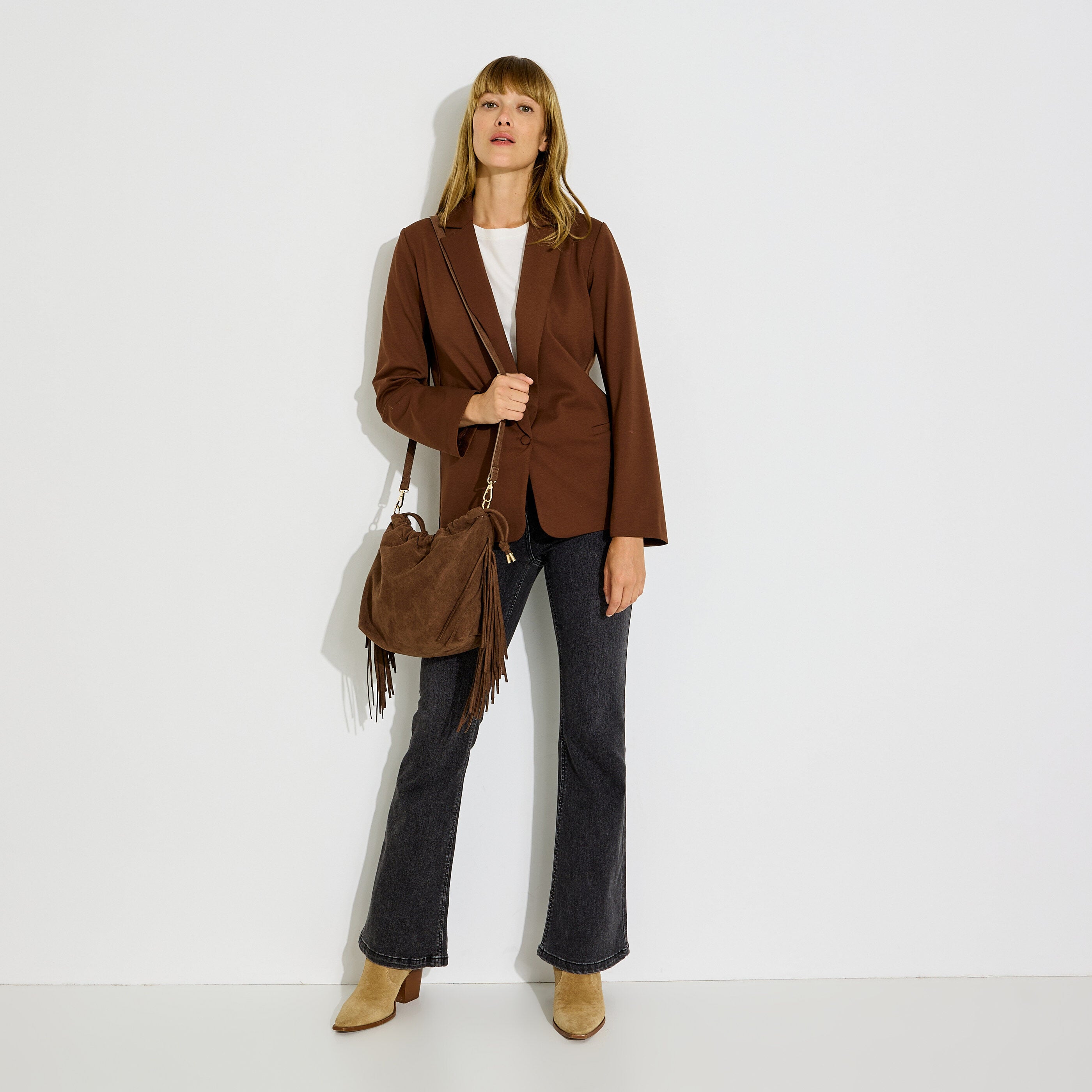 Veste blazer tailleur maille