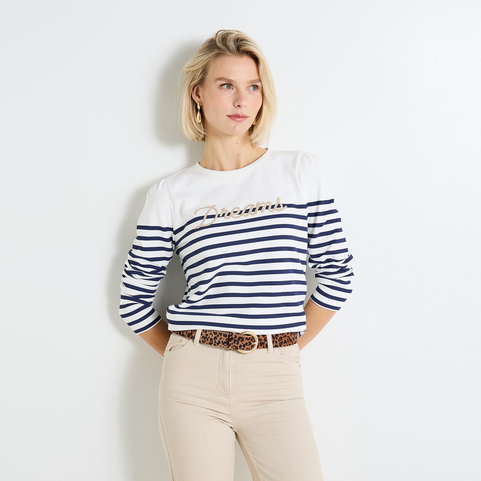 Sweat rayé femme