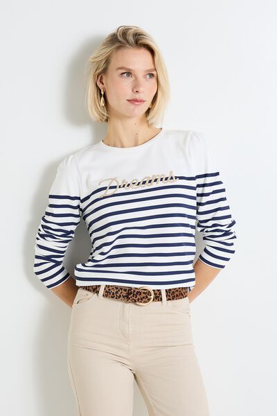 Sweat rayé femme