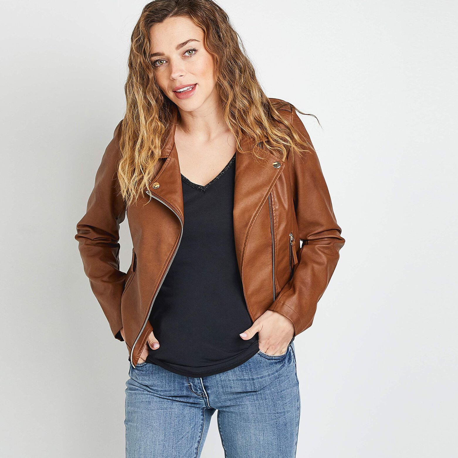Blouson en simili femme