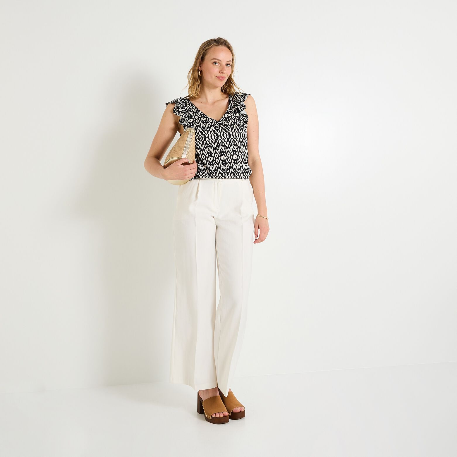 T-shirt col V femme