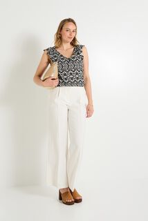 T-shirt col V femme