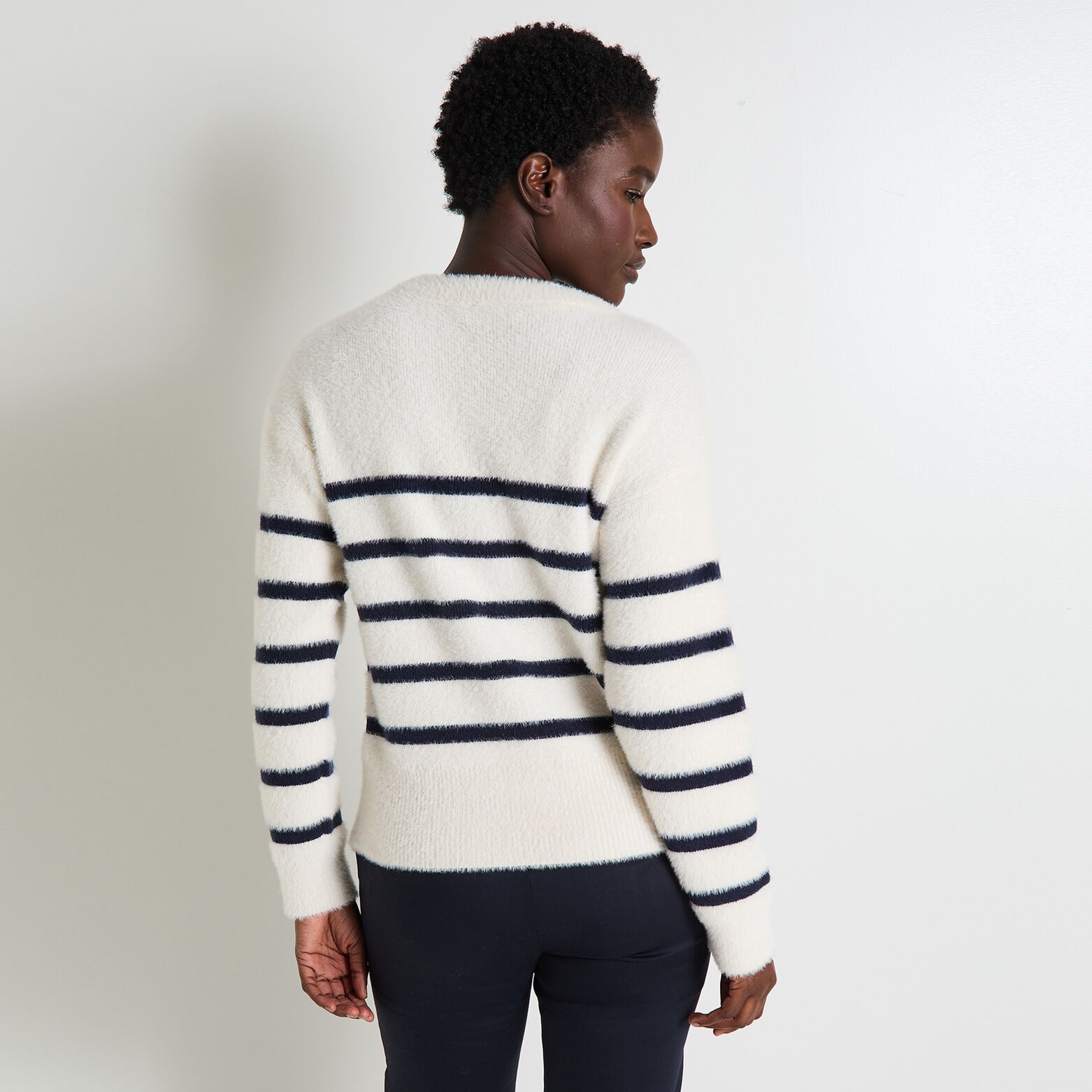 Pull col rond femme