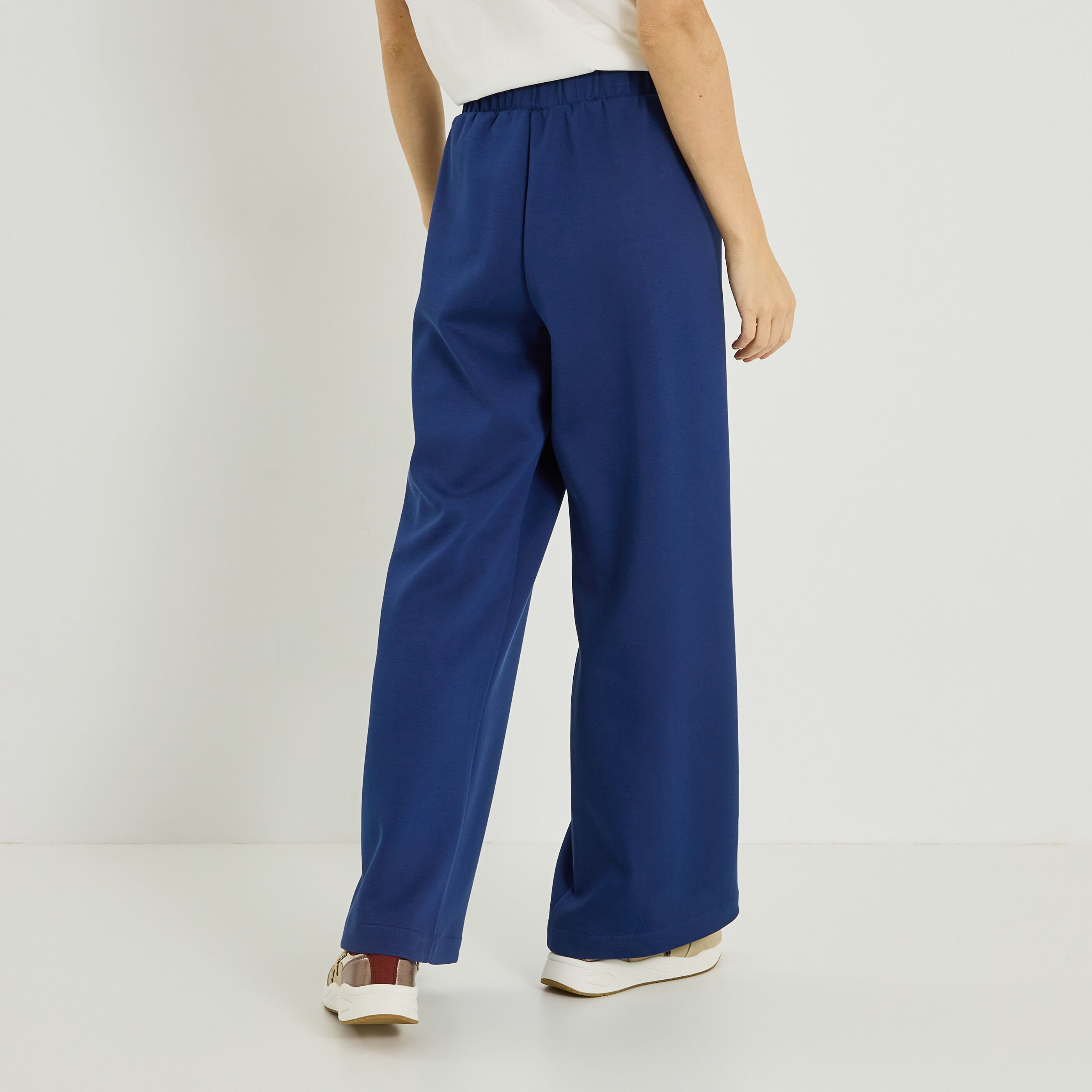 Pantalon large en maille femme