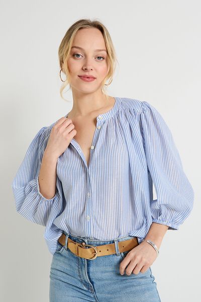 Chemise oversize rayée femme