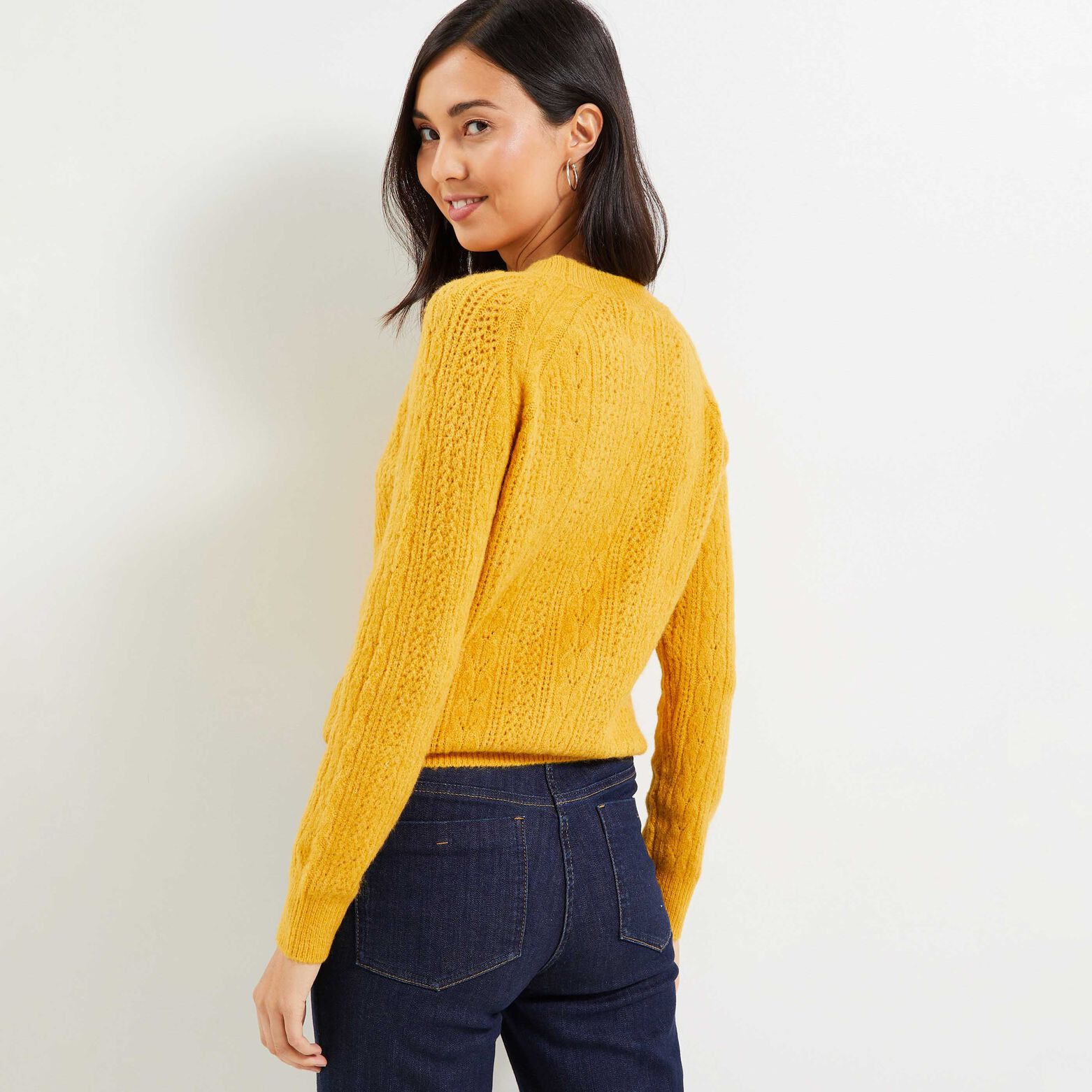 Pull tricot fantaisie femme