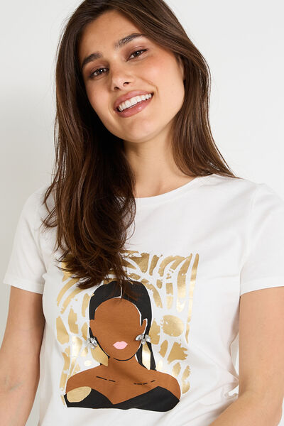 T-shirt col rond femme