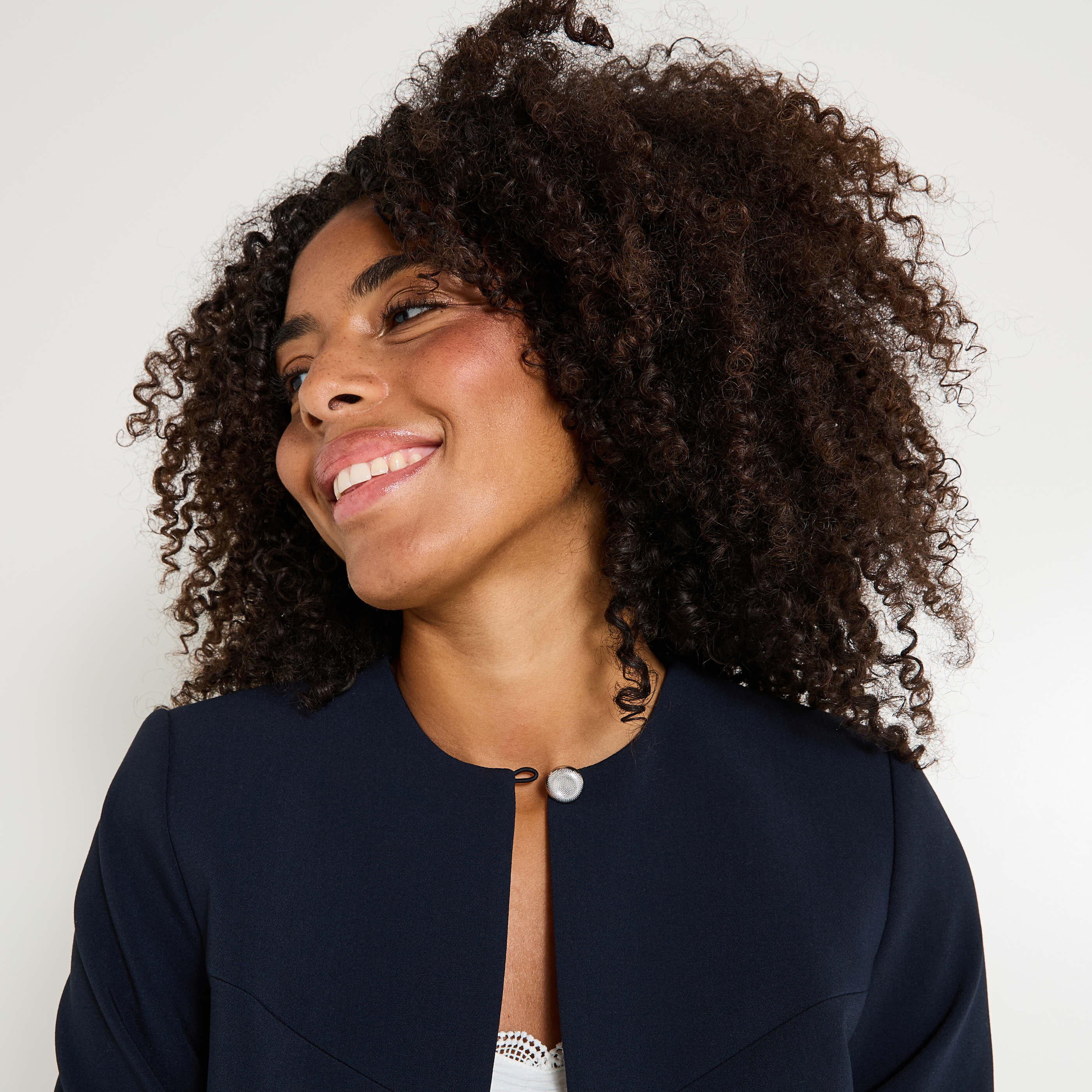 Veste col rond femme