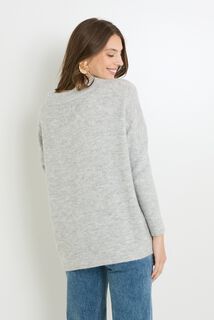 Pull col V femme