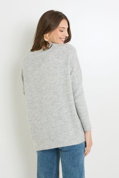 Pull col V femme