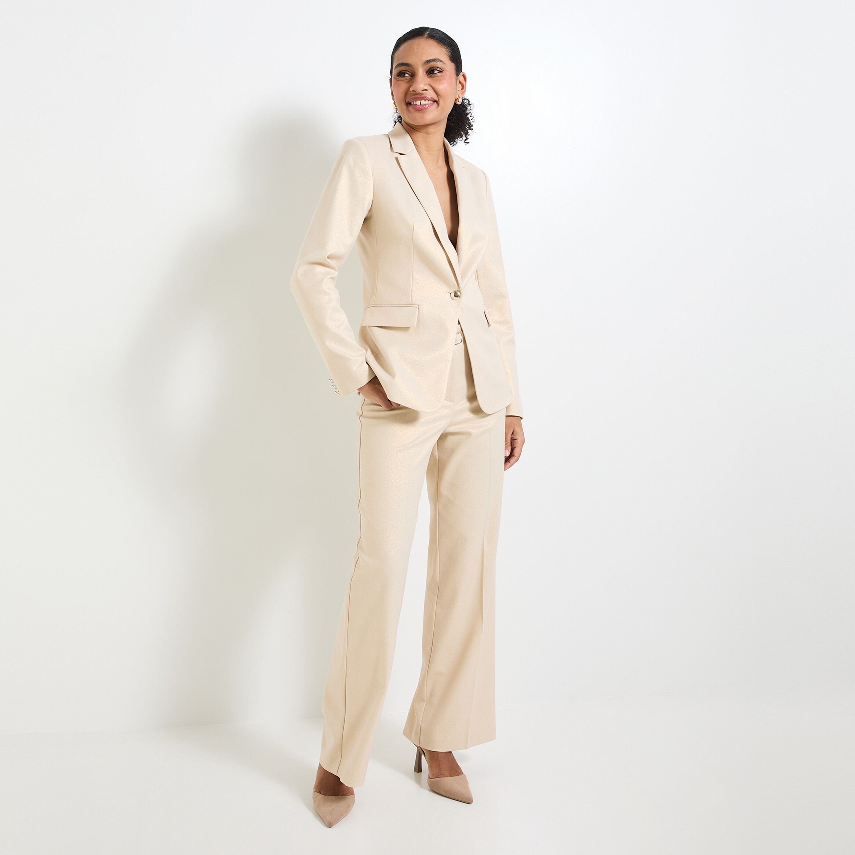 Blazer effet paillet&eacute; femme