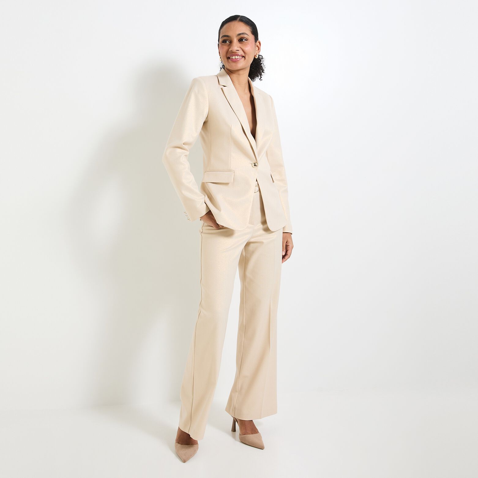 Blazer effet pailleté femme