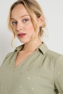 Blouse en gaze de coton femme