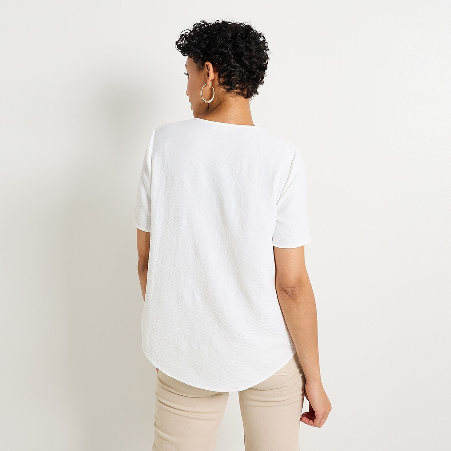 Blouse col V femme