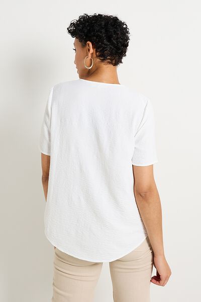 Blouse col V femme